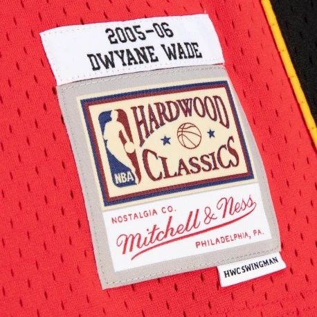Maillot NBA Dwayne Wade Heat Rouge 2005-06 Swingman - Mitchell & Ness â Image 3