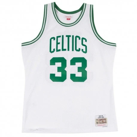 Maillot NBA Larry Bird Blanc Swingman 1985-86 Mitchell & Ness â Image 3