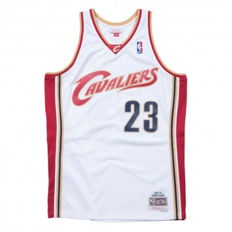 Maillot NBA Lebron James Cavs Blanc Swingman 2003-2004 Mitchell & Ness