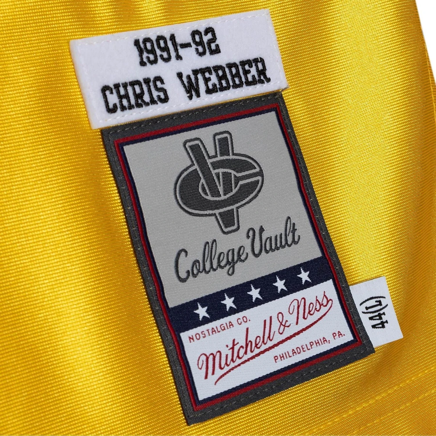 Mitchell & Ness Maillot Michigan Wolverines NCAA 1991 Chris Webber â Image 4