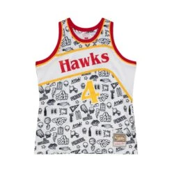 Mitchell & Ness Maillot Atlanta Hawks NBA Doodle Swingman 1986 Spud Webb