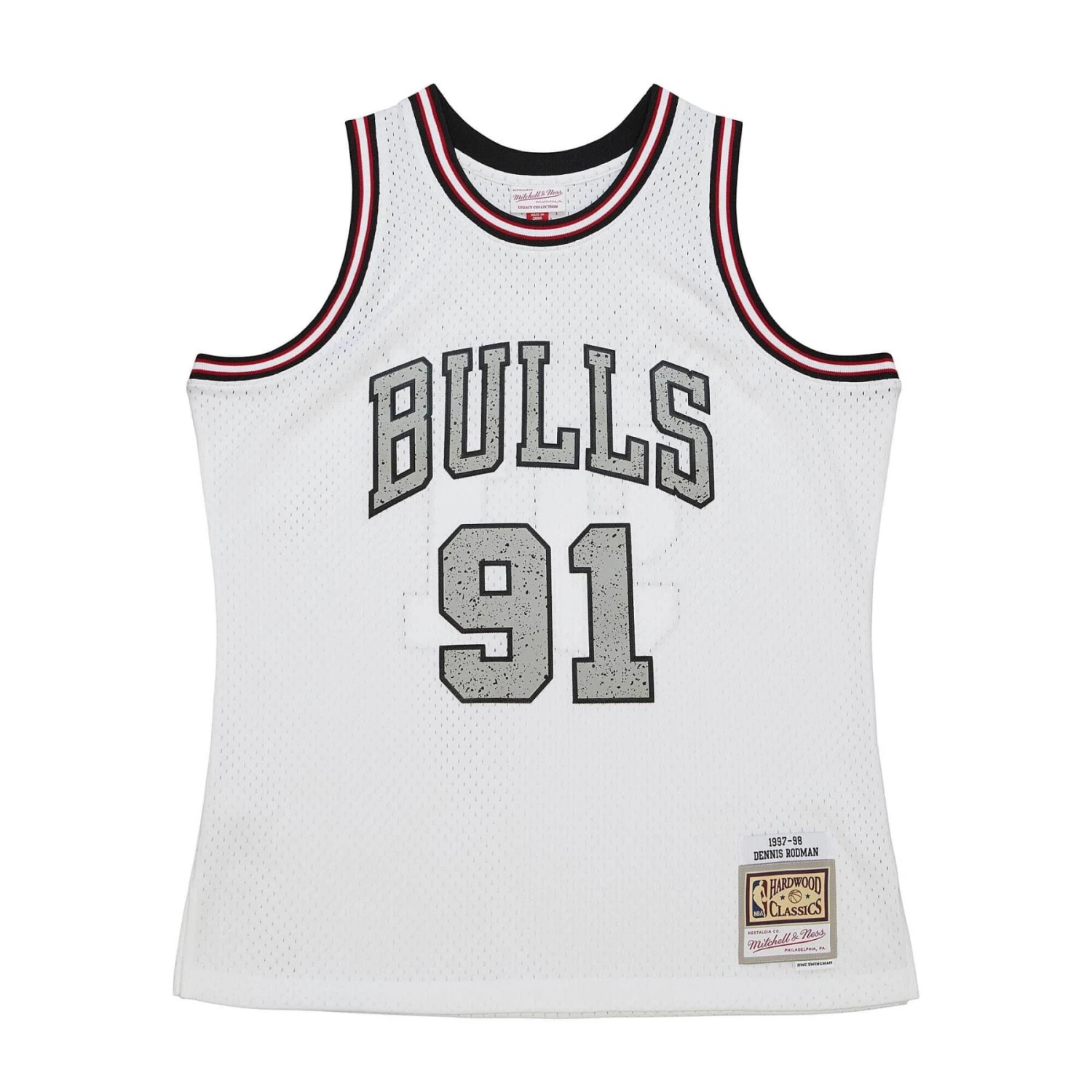 Mitchell & Ness Maillot Chicago Bulls NBA Cracked Cement Swingman 1997 Dennis Rodman