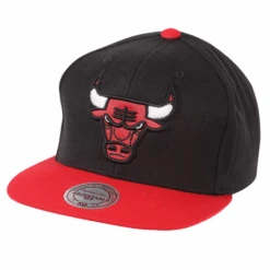 Mitchell & Ness NBA SATIN FUSED SNAPBACK CHICAGO BULLS Noir/Rouge Mitchell&Ness