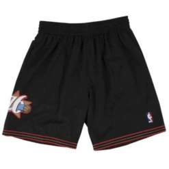 Short Swingman Philadelphia 76ERS Noir Mitchell & Ness