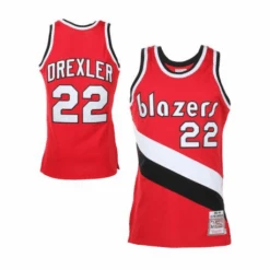 Mitchell & Ness SWINGMAN NBA CLYDE DREXLER BLAZERS ROUGE MITCHELL&NESS